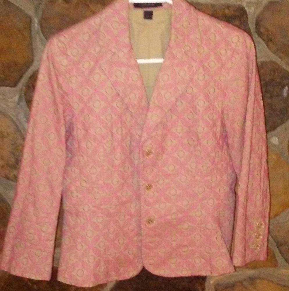 Express brand new size 4 Blazer tan/pink